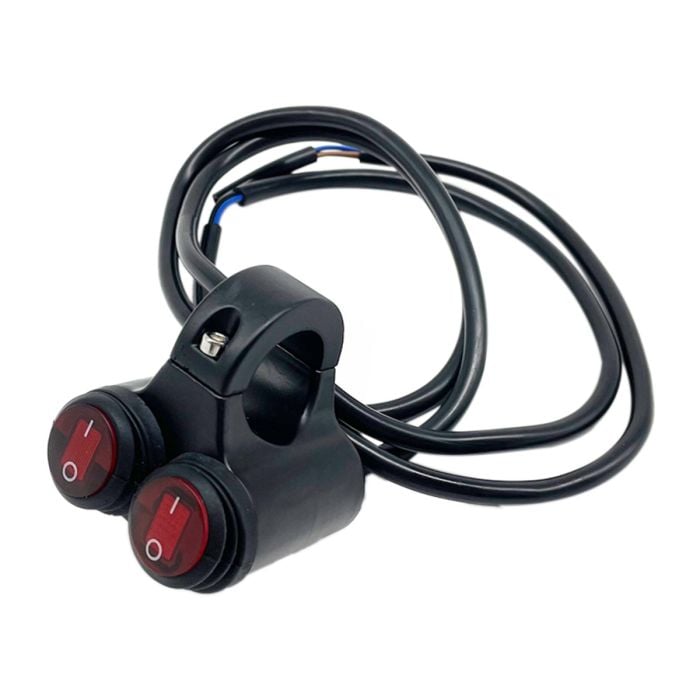 Double Button Switch Motorcycle Universal Handlebar Switch Red Light Switch for ATV UTV Dirt Bike Scooters main product photo
