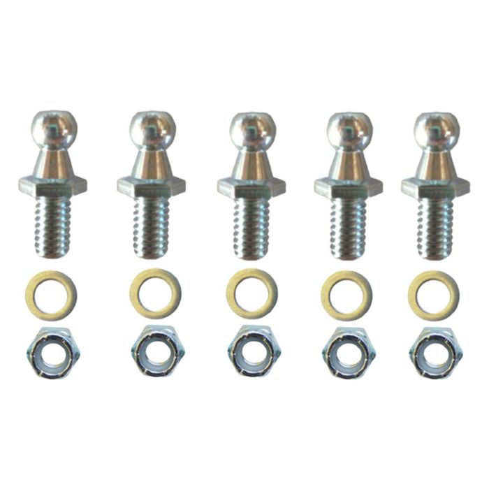 Ball Studs with Hardware 5/16-18 Screw Thread 1/2" Long Shank 10mm For Lift Supports main product photo