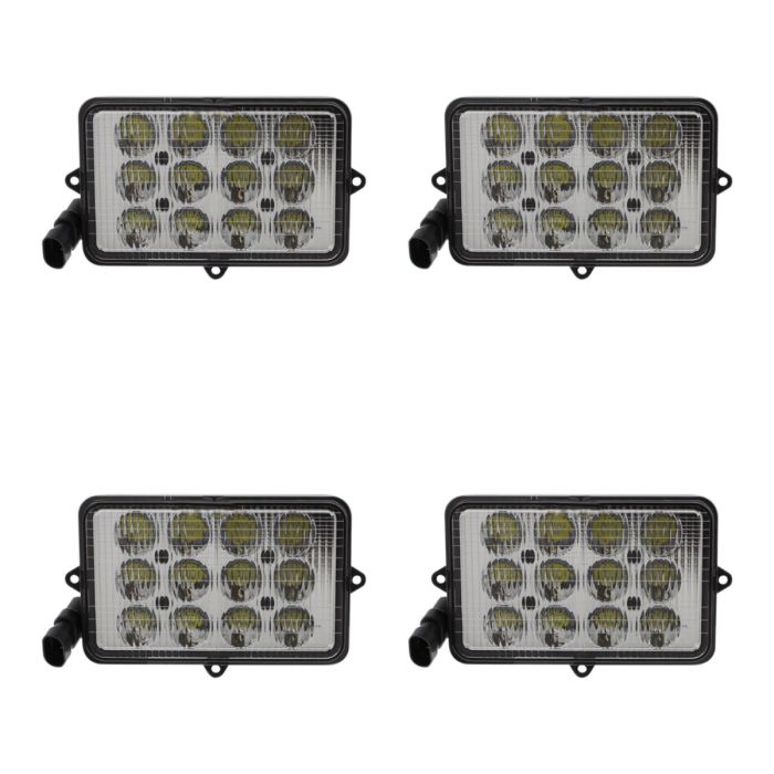 LED Upper Cab Light 6"x4" 4pcs AH159332 For John Deere main product photo