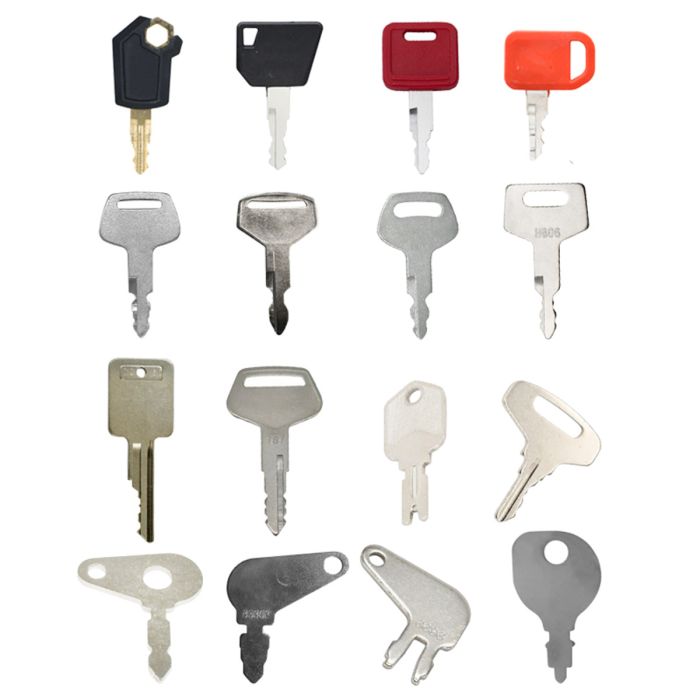 16 PCS Heavy Construction Equipment Ignition Key Set For Caterpillar CAT Case Komatsu John Deere JCB main product photo