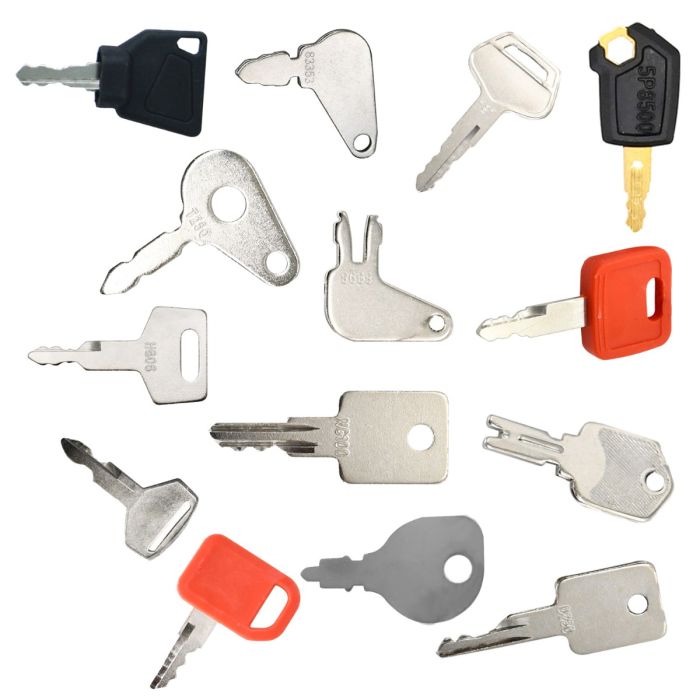 14 Heavy Construction Equipment Ignition Keys Sets For Komatsu main product photo