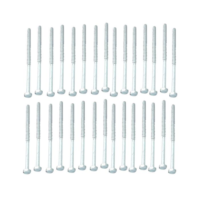 30 Pcs 3/8 x 12" Hex Head Lag Bolts Zinc Plate Wood Screws main product photo