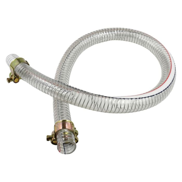 PVC Hose 39'' Length 1" ID High Pressure with 2Pcs Clamp main product photo