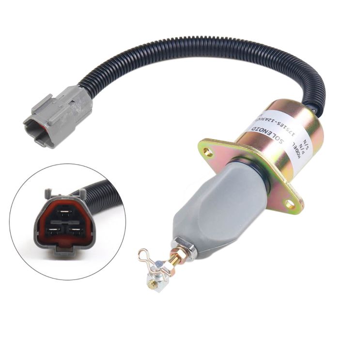 Fuel Stop Solenoid SA-4673-S 12V for Yanmar for Hyundai for Kubota main product photo