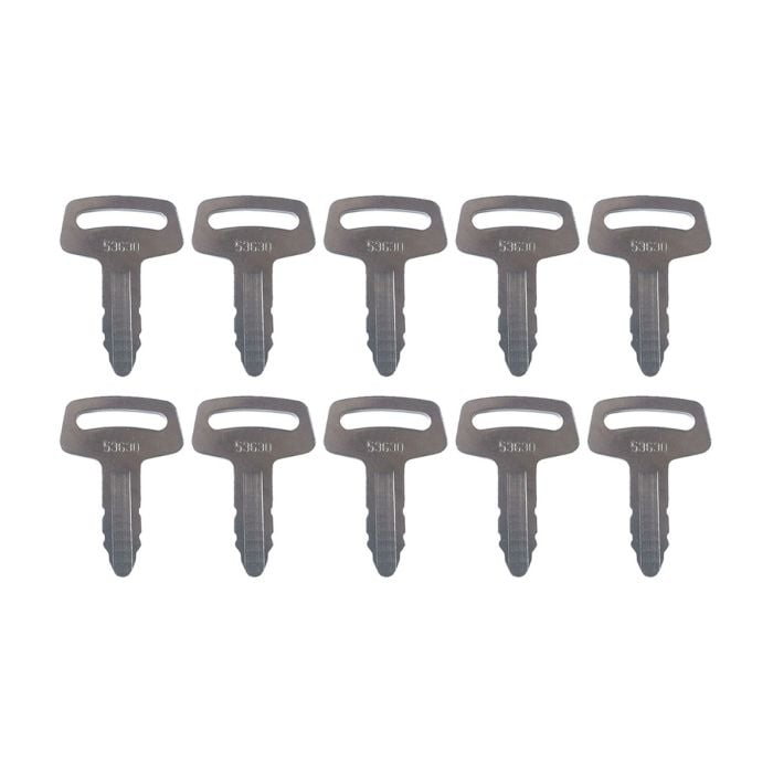 10Pcs Ignition Keys RC101-53630 For Kubota main product photo