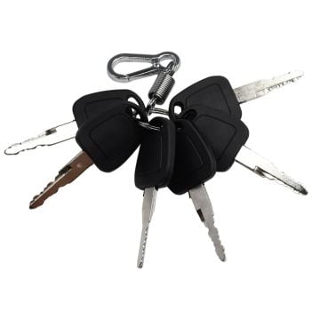 6PCS Ignition Keys with Key Chain F900 K1009605 7006802 for Doosan