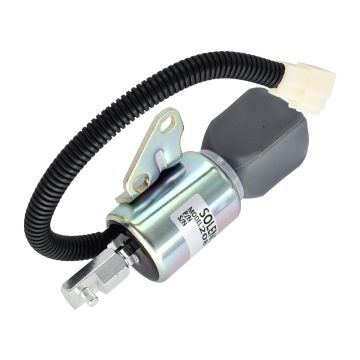 Fuel Shutdown Throttle Solenoid 12V with Mounting Bracket 208106  For Bobcat