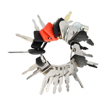 21PCS Heavy Equipment Ignition Keys Set AT195302 AR51481 H800R for John Deere