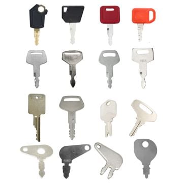 16 PCS Heavy Construction Equipment Ignition Key Set For Caterpillar CAT Case Komatsu John Deere JCB