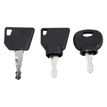 3 Pcs Heavy Equipment Ignition Key For JCB