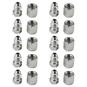 10PCS JIC-04 Cap and Plug Set 1/4" 0304-C-04 2408-04 for 7/16-20 Thread