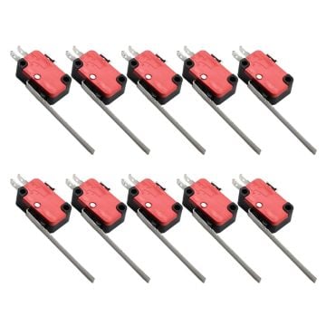 10PCS V-153-1C25 Micro Limit Switch Long Straight Hinge Lever SPDT 3 Pin Snap Action for Arduino