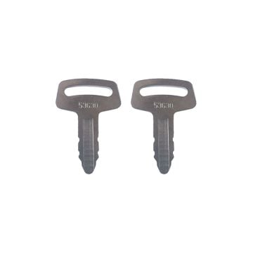 Ignition Keys RC101-53630 2Pcs for Kubota