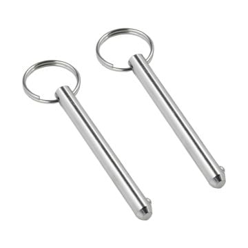 Diameter 3/8"(9.5mm), Usable Length 3"(76mm), 2 Pack Long Quick Release Pin, Overall Length 3.6"(92mm) for Bimini