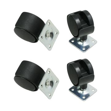 4 Pcs 40 mm Castor Wheel Plate Assembly For Rainbow Vacuum D4