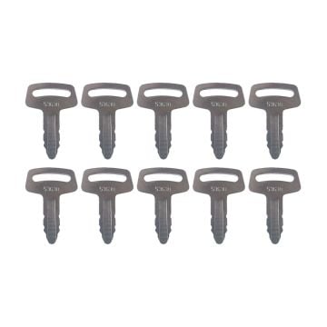 10Pcs Ignition Keys RC101-53630 For Kubota