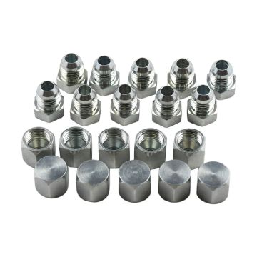 10 Pairs JIC Cap Plug Hydraulic Adapter Fitting 2408-06 Parker Hydraulic Machinery SAE Hydraulic Tube Fitting J512 J513 J514 J1926 