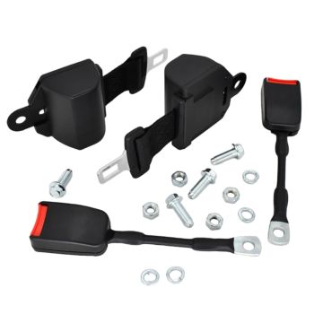 Universal Retractable Seat Belt Buckles Receivers with Bolts Washers Nuts MJRSB8000 For Golf Cart King 