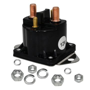 12V 4 Terminal Solenoid Relay 852565 852565-1 89-68258 8968258 89-68258A4 8968258A4 67-710 SAZ4201AHY SAZ5201AHY SAZ4201EY SAZ4201EY1 SAZ4201GL Mercury Marine Isolated Base