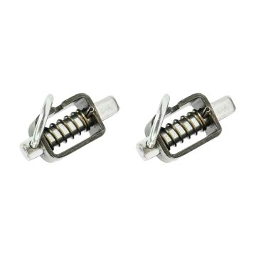 2X Universal Weld-On 5/8" Spring Latch Assembly with Plain Tube B2598H Utility Trailer Gate Barn Door Heavy Duty Electroplating