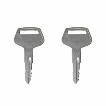 2 Pieces Ignition Keys 787 TR261434 For Komatsu
