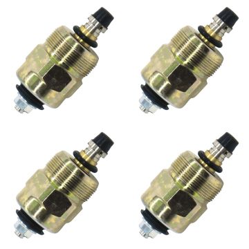 4 PCS 12V Diesel Fuel Shutoff Solenoid 0330001015 Cummins Engine VE 5.9L Komatsu Loader WA320-3 Dodge W250 W350
