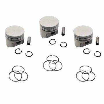 Piston and Ring Kit Set 15271-21050 15732-21112 3Pcs Kubota Tractor B7200D B7200E B7200HST-D B7200HST-E B8200D B8200HST-D B1750-E Front Mower F2000 F2100 F2100E Engine D950 / V1200 STD Excavator KH41 KH61 Loader B20