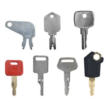 Heavy Equipment Ignition Keys Set 5P8500 Case Skid Steer Loader 1835B Caterpillar Loader Excavator Dozer 0964753 Generator 931B Fiat Dozer Hitachi Excavator John Deere Excavator New Holland Excavator