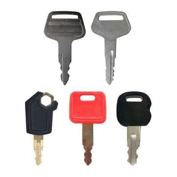 Ignition Keys 5Pcs Caterpillar John Deere Komatsu Kato Dozer Roller Skid Steer Paver Loader