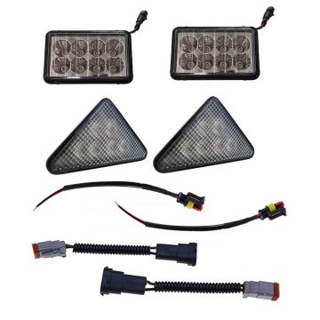 Complete LED Light Kit 7259523 7259524 6661353 6718042 6718043 9829523 Bobcat Skid Steer Loader 553 751 753 763 773 New Holland Skid Steer L465 L565 L865 LX465 LX485 LX565 LX665