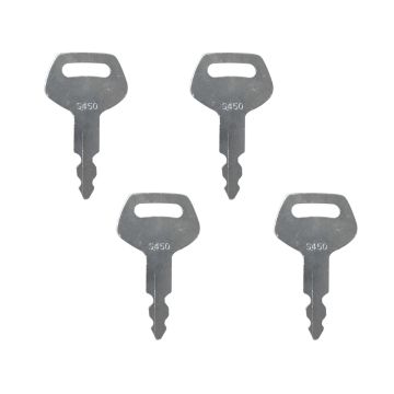 4Pcs Ignition Keys KHR20070 Compatible with Case Excavator CX130 CX130B CX130C CX130D CX130D LC CX135SR CX145C SR 