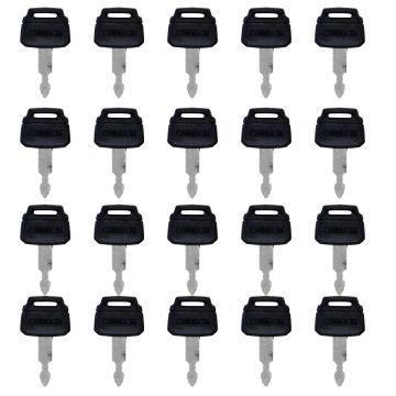 Ignition Key 20Pcs K250 2420WL2420 3211070170 YN50501010P1 2420Z1030D2 PM50S01001P1 Kawasaki Loader Kobelco Excavator SK-8 SK200-1 SK200-3 SK200-5 Yutani Excavator Case Excavator New Holland Excavator