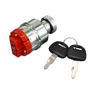 Ignition Switch with 2 Key KHR3078 Compatible with Case Excavator CX130 CX130B CX130C CX130D CX130D LC CX135SR CX145C SR CX160 CX160B CX160C CX160D