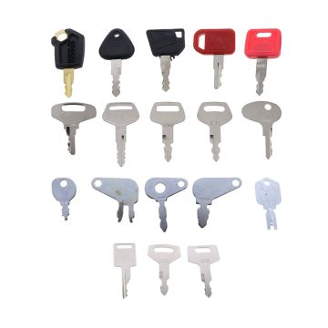 18 Heavy Equipment Construction Ignition Key Set T209428 For John Deere For Hitachi For Case  For Komatsu For Bobcat