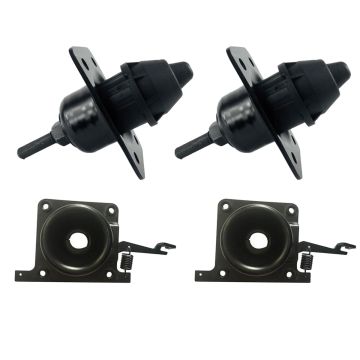 Hood Release 4 Pieces Set Upper and Lower Black Latches Assembly 20498998 For Volvo