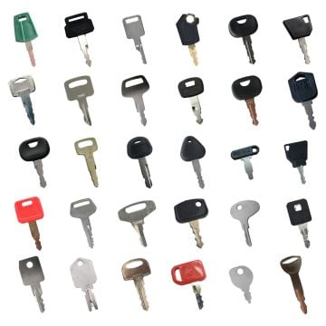 30 PCS Ignition Key KEY00-GB01A Volvo F series wheeled loaders Compact Loaders Doosan Excavator Forklift JCB Bomag John Deere Crawler Dozers Tracked Loaders Skid Steer Hitachi Excavators Case Dozers Models 1650 1850K 