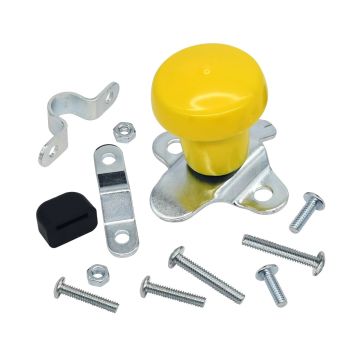 WSV123Y Universal Steering Wheel Spinner Knob with Rubber Sleeve Compatible with John Deere Case IH Cub Cadet Mower Backhoe Tractor Loader Combine and Many Other Boats Vehicles