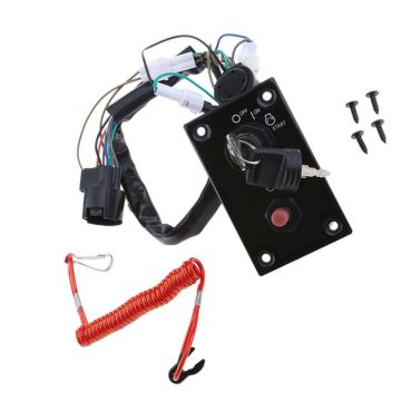 Marine Outboard Single Engine Ignition Key Switch Panel 37100-96J24 for Suzuki 