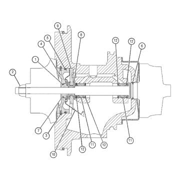  Turbocharger Cartridge 204-1530 for Caterpillar 