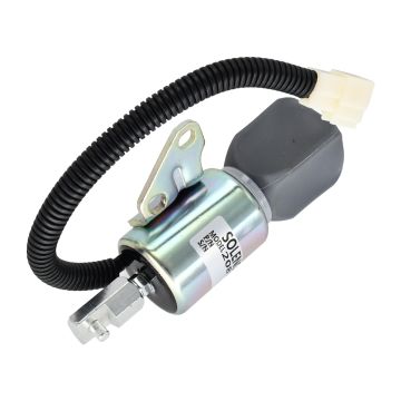 Fuel Shutdown Throttle Solenoid 208106 5945-01-564-5338 12V with Mounting Bracket Bobcat 250 D NT 250 Diesel Miller Trailblazer 302 D Diesel Engine Welding Generator