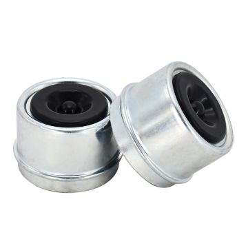 2pcs 1.98" Inch Dust Cap with Rubber Plugs For Trailer Axle Wheel Hubs