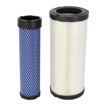 Inner and Outer Air Filter Combo 11013-7044 Kawasaki FD731V FX651V FX691V FX730V FX751V FX801V FX850V FX921V FXT00V Kohler C940-C980 CH18-CH1000 CV16-CV1000 John Deere Compact Tractors Z810A Z820A Z840A 647A Bobcat Skid Steer Loaders 325 325D 325G 328