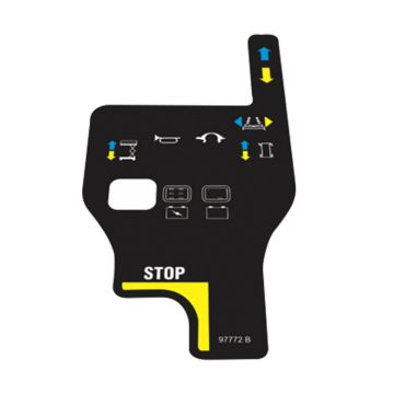 Play Control Box Overlay Decal 97772 for Genie 