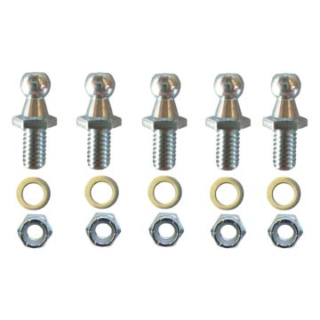 Ball Studs with Hardware 5/16-18 Screw Thread 1/2" Long Shank 10mm For Lift Supports
