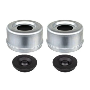 2.72" Trailer Axle Wheel Hub and Bearing Dust Cap with Rubber Plug