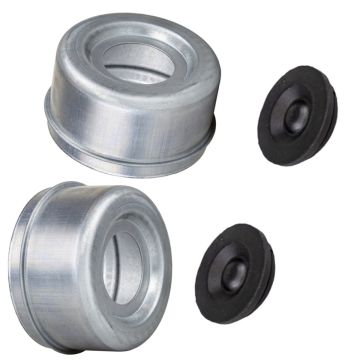 2.72" Trailer Axle Wheel Hub and Bearing Dust Cap with Rubber Plug Fit For E-Z Lube