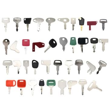 39Pcs Ignition Key Set 5P8500 Caterpillar Takeuchi New Holland Ford Case John Deere Komatsu Kubota Yanmar Daewoo Hyster Heavy Equipment