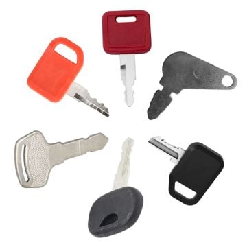 6 PCS Heavy Equipment Key T194969 AT147803 4286465 H800 For John Deere For Hitachi For Bobcat For Genie For Gehl