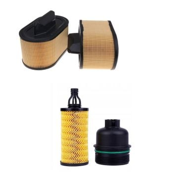 2pcs Air Filter 1pc Oil Filter 670001545 For Maserati