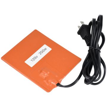 Silicone Heater Pad Car Battery Heater Oil Pan Heater Pad 4x5 Inch 120V 250 Watt For ABN